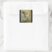St. George Patron in England Quadratischer Aufkleber (Tasche)