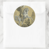 St. George Patron in England Runder Aufkleber (Tasche)