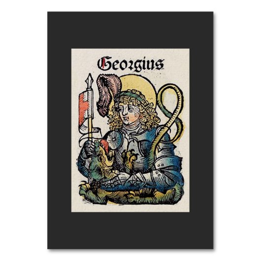 St. George Patron in England Tischnummer (Vorderseite)