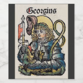 St. George Patron in England Weinetikett (Einzelnes Label)