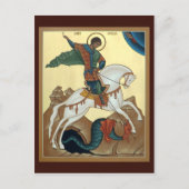 St. George Prayer Card Postkarte (Vorderseite)