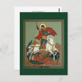 St. George Prayer Card Postkarte (Vorne/Hinten)