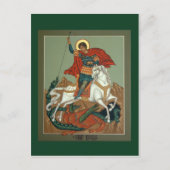 St. George Prayer Card Postkarte (Vorderseite)