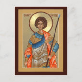 St. George Prayer Card Postkarte (Vorderseite)