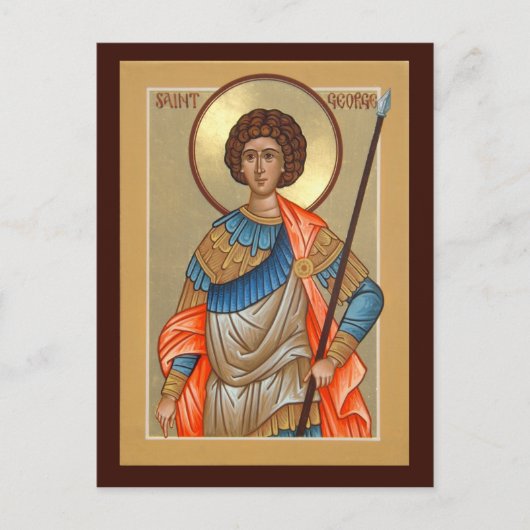 St. George Prayer Card Postkarte (Vorderseite)