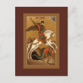 St. George Prayer Card Postkarte (Vorderseite)