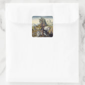 St. George Quadratischer Aufkleber (Tasche)