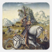 St. George Quadratischer Aufkleber (Vorderseite)