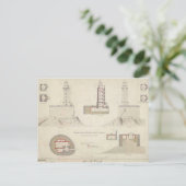 St. George Reef Lighthouse Schematics Postkarte (Stehend Vorderseite)