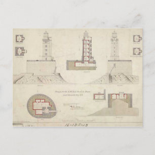 St. George Reef Lighthouse Schematics Postkarte