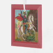 St. George rettet die Prinzessin Ornament Aus Glas (Vorderseite links)