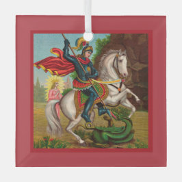 St. George rettet die Prinzessin Ornament Aus Glas