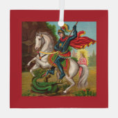 St. George rettet die Prinzessin Ornament Aus Glas (Rückseite)