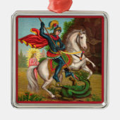 St. George rettet die Prinzessin Ornament Aus Metall (Vorne)
