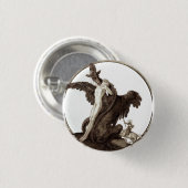 St. George rettet einen Maiden aus einem Drachen Button (Vorne & Hinten)