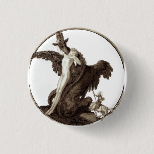 St. George rettet einen Maiden aus einem Drachen Button