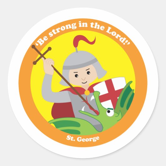 St. George Runder Aufkleber (Vorderseite)