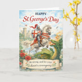 St George’s Day Card Karte (Gelbe Blume)