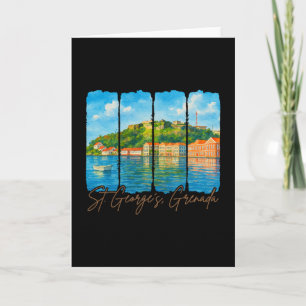 St. George’s Grenada Reisende Reise Pinselstrich S Karte