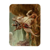 St. George segelte den Drachen (Öl auf Tafel) Magnet (Vertikal)