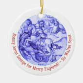 St. George Slay Dragon Personalisiert britisch Keramik Ornament (Vorne)