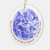 St. George Slay Dragon Personalisiert britisch Keramik Ornament (Links)