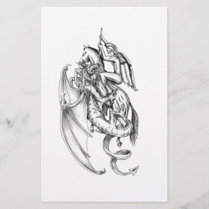 St George Slay Dragon Tattoo