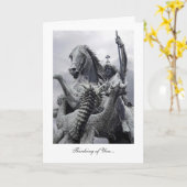 St George Slays the Dragon - Denken Sie an Sie Karte (Gelbe Blume)