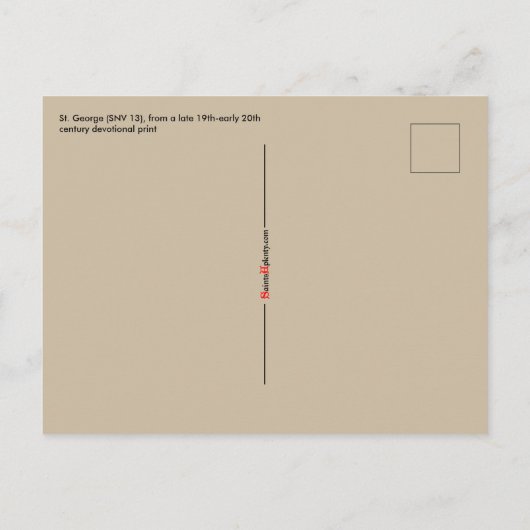 St. George (SNV 13) Postkarte (Rückseite)