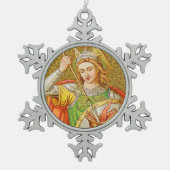 St. George (SNV 13) Schneeflocken Zinn-Ornament (Vorderseite)