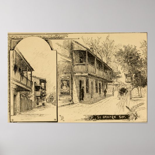 St. George Street, St. Augustine, Florida Poster (Vorne)