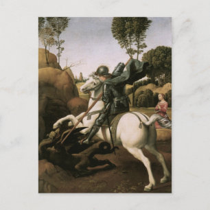 St. George & the Dragon, Raphael Fine Art Postkarte