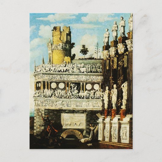 St George tötet Dragon François de Nomé Fine Art Postkarte (Vorderseite)