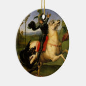 St. George trifft den Drachen Kunst Keramikornament (Rechts)