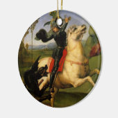 St. George trifft den Drachen Kunst Keramikornament (Links)