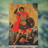 St. George und das orthodoxe Drachensymbol Acrylschild (Neutral)