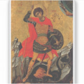 St. George und das orthodoxe Drachensymbol Aufkleber (Vorderseite)