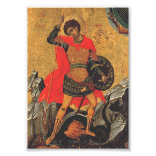 St. George und das orthodoxe Drachensymbol Fotodruck
