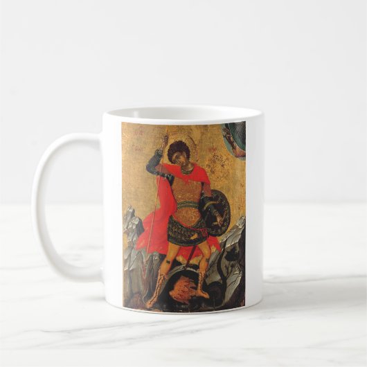 St. George und das orthodoxe Drachensymbol Kaffeetasse (Links)