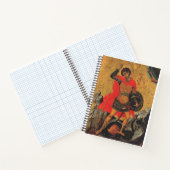 St. George und das orthodoxe Drachensymbol Notizblock (Innenseite)