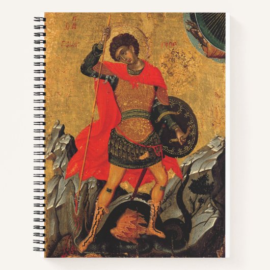 St. George und das orthodoxe Drachensymbol Notizblock (Vorderseite)