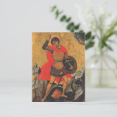 St. George und das orthodoxe Drachensymbol Postkarte (Stehend Vorderseite)