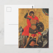 St. George und das orthodoxe Drachensymbol Postkarte (Vorne/Hinten)