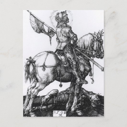 St. George und der Drache, 1508 Postkarte (Vorderseite)