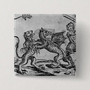 St George und der Drache Button