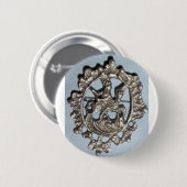 ST GEORGE UND DER DRACHE BUTTON (Vorne & Hinten)