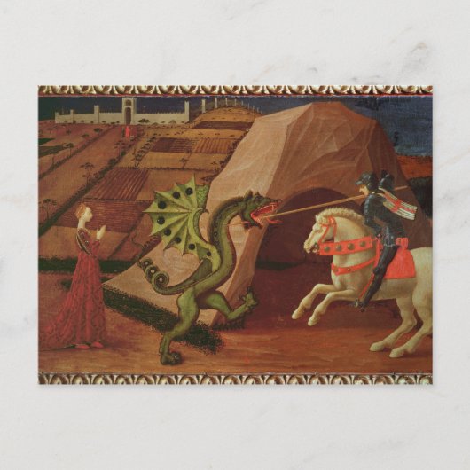 St. George und der Drache, c.1439-40 Postkarte (Vorderseite)