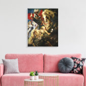 St. George und der Drache, c.1606 Leinwanddruck (Insitu (Wohnzimmer))