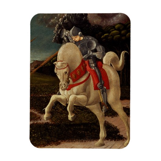 St. George und der Drache (Detail), c.1470 Magnet (Vertikal)