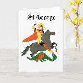 St George und der Drache editable Karte (Gelbe Blume)
